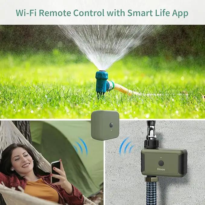 Diivoo WiFi Water Timer for Garden Hose, Smart Sprinkler Hose Timer with Hub, Up to 20 Separate Watering Schedules, Compatible with Alexa and Google Home by GreenHaven Gardens