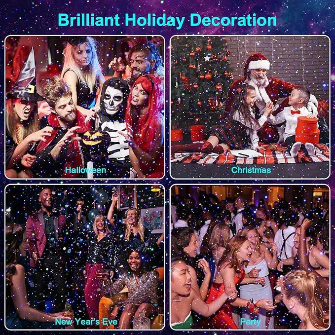 Laser Christmas Projector Lights Outdoor,Moving RGB Laser Projection Light,Firefly Light Show with RF Control,Waterproof Holiday Projector for Halloween Camping Garden Patio Decoration & Gift by GreenHaven Gardens