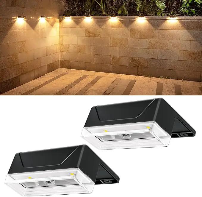 Ellasay Solar Fence Lights Outdoor: IP65 Waterproof RGB Solar Powered with 8 Lighting Modes - Wall Decor for Garden Patio Backyard Balcony Porch 2 Pack by GreenHaven Gardens
