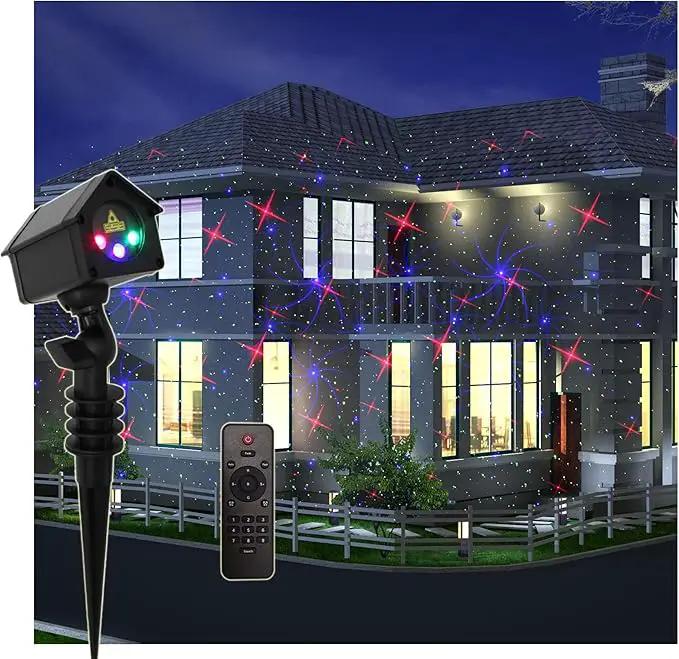 LedMall Mini House RGB Firefly with 32 Patterns Garden Laser Lights Projector by GreenHaven Gardens