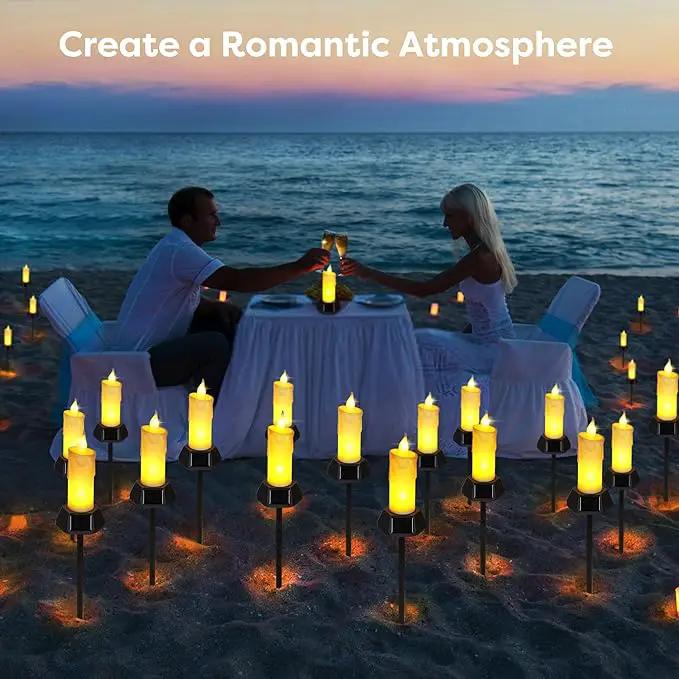 BlcTec Solar Candles Outdoor Waterproof, Flickering Candles with IP65 High Rating Waterproof, Suitable for Outdoor Lawn, Yard, Pathway, Wedding, Camping, Holiday Decorations, 4 PCS by GreenHaven Gardens