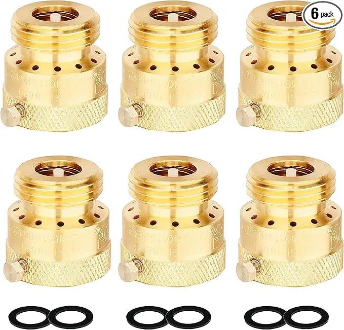 WHK Hose Bib Backflow Preventer Vacuum Breaker,Garden Hose Check Valve to Connect 3/4 Inch Outdoor Faucet Spigot,Sprinkler,RV,Anti-Siphon,6 Packs by GreenHaven Gardens
