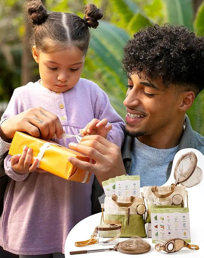 ROBUD Dual Kids Explorer Kit, Bug Catcher Kit with Bags Kit, Green Outdoor Exploration Set for Camping, Montessroi Toy for Kids Coming Closer to Nature，WRP29 by GreenHaven Gardens
