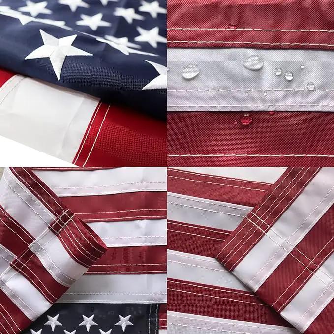 American Flags Garden Flag for Outside 12x18,Small USA Flag Outdoor Heavy Duty Made in USA High Wind Embroidered Stars-sewn Stripes Waterproof by GreenHaven Gardens