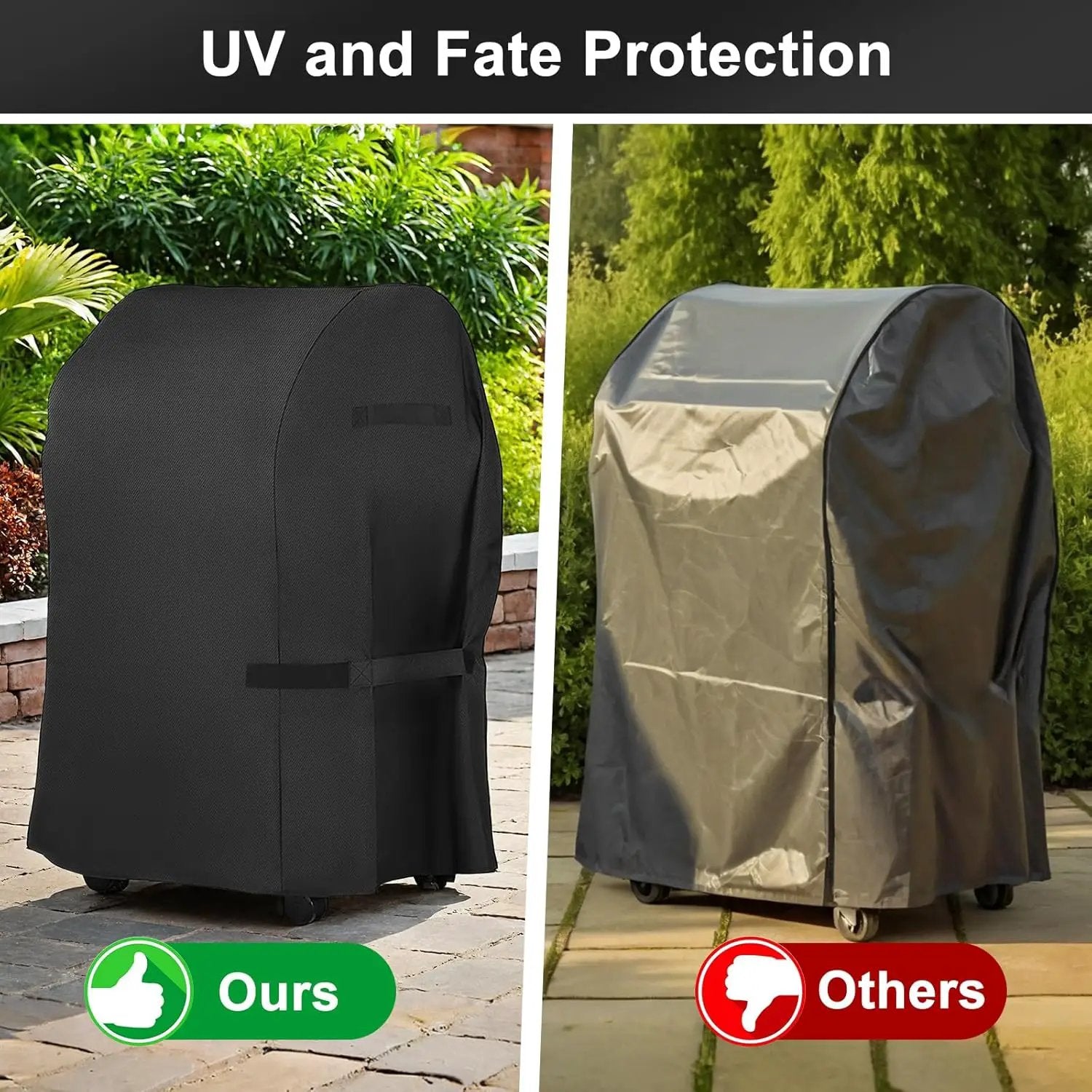 LBTING Grill Cover, 40-inch Heavy Duty 300D Oxford Waterproof Windproof UV Resistant BBQ Gas Grill Cover for Outdoor Barbecue Fit Most Brands Weber, Brinkmann, Char Broil, Holland by GreenHaven Gardens