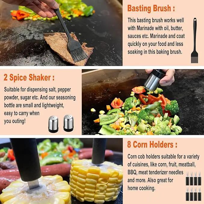 38PCS Griddle Accessories Kit, Professional Grill Tools Set for Outdoor Barbecue, Stainless Steel Griddle Spatula Set with Tongs, Smash Burger Press, Carry Bag, Perfect Grilling Gifts by GreenHaven Gardens
