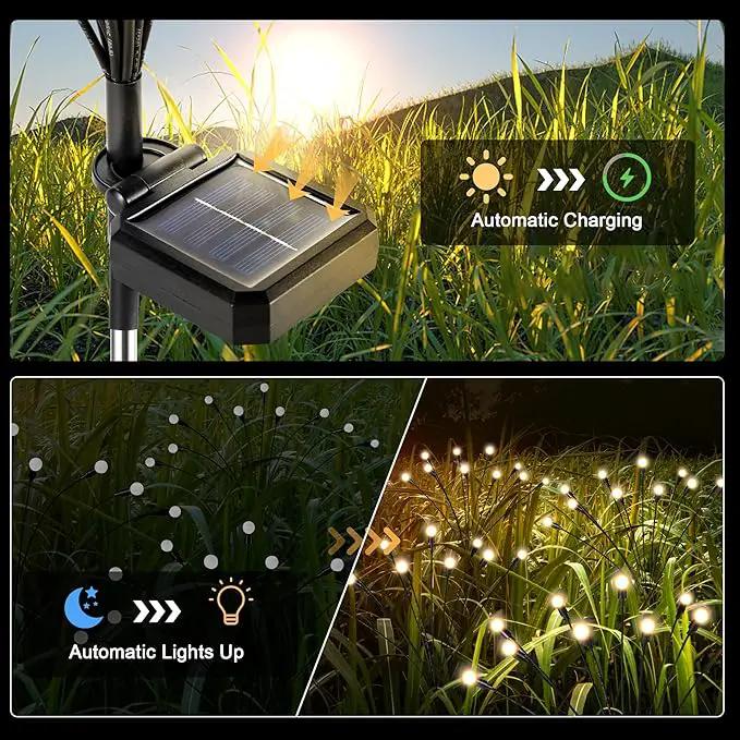 Solar Lights Outdoor Decoration, Waterproof Xmas Outdoor Lights Decor for Yard, Patio, Garden, and Front Porch, 40 LEDs Swing with The Wind (4 Pack, Warm White) by GreenHaven Gardens
