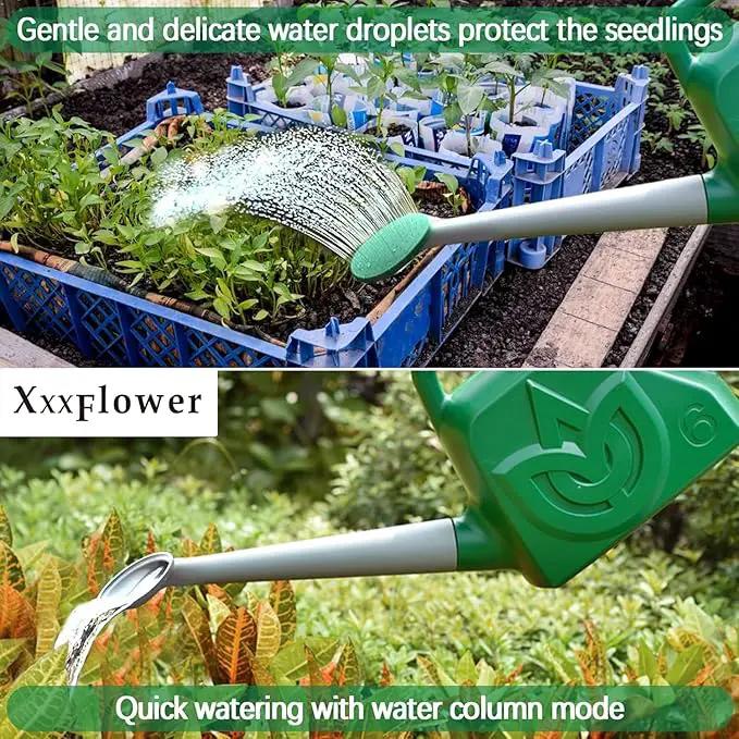 XXXFLOWER 1.5 Gallon Green Watering Can Outdoor Garden Flower Plant, Lightweight 6 L Water Cans with Detachable Nozzle Watering Pot for Office House Garden by GreenHaven Gardens