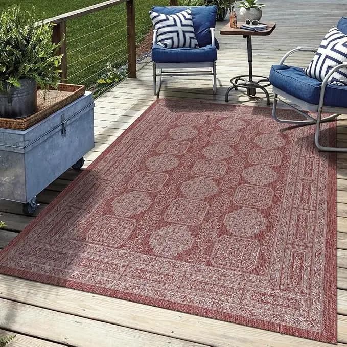 Keen Home Design Terrace Outdoor Throw Rug - 3x5 Washable Indoor/Outdoor Rug for Patio, Kitchen, Balcony, Beach, Garden, Deck and Porch, Size: 3'x5' by GreenHaven Gardens