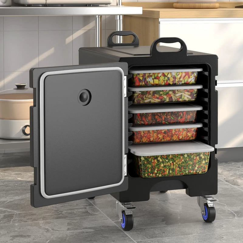 81 Quart Capacity End-loading Insulated Food Pan Carrier with Wheels by DirectDeals