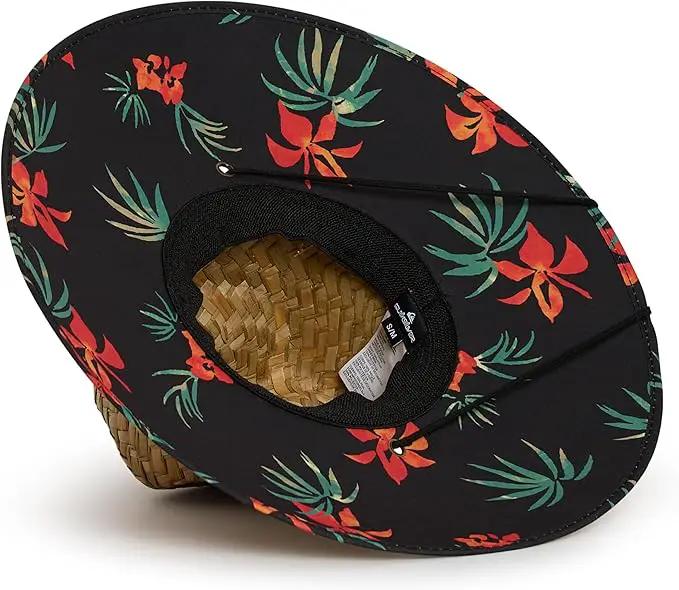 Quiksilver Men's Wide Brim Outdoor Lifeguard Straw Sun Hat by GreenHaven Gardens