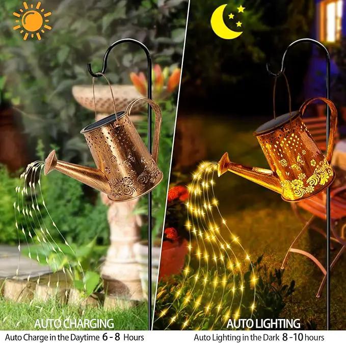 Solar Watering Can Lights, Unique Owl Gardening Gifts for Mom Women Grandma Birthday, Waterproof Large Hanging Solar Lantern for Outdoor Garden Patio Yard Pathway by GreenHaven Gardens