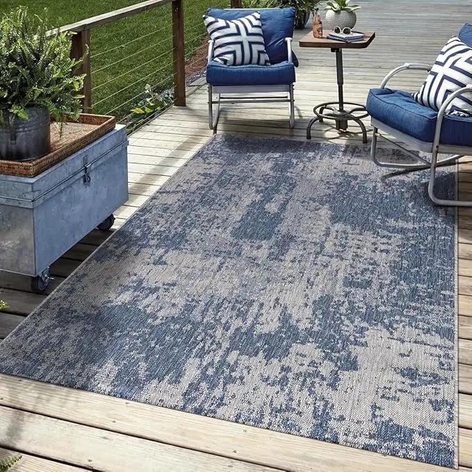 Keen Home Design Terrace Outdoor Throw Rug - 3x5 Washable Indoor/Outdoor Rug for Patio, Kitchen, Balcony, Beach, Garden, Deck and Porch, Size: 3'x5' by GreenHaven Gardens