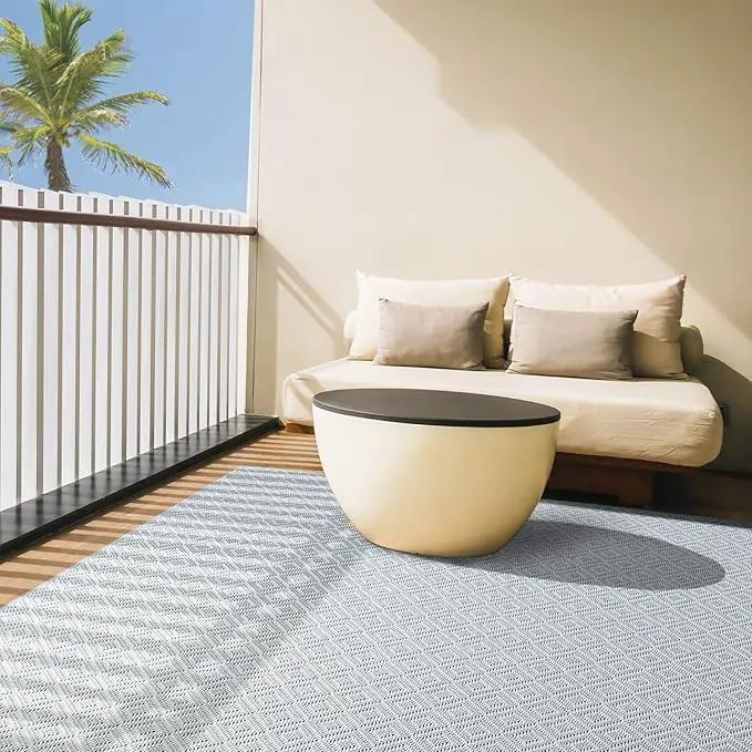 Home Dynamix Tripoli Lydia Indoor/Outdoor Area Rug 7'10"x10'2", Modern Blue by GreenHaven Gardens