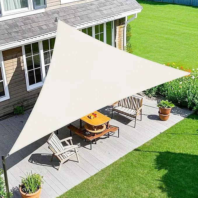 Amagenix Sun Shade Sail 9X9X12.7 Curved Edge Outdoor Shade Canopy Cream Breathable 95% UV Block Shade Cloth for Patio Garden Backyard (We Make Custom Size) by GreenHaven Gardens