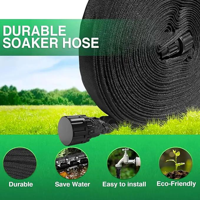 Lefree Soaker Hose 25ft for Garden Beds, Soaker Hose for Foundation Watering, Flat Soaker Hose Save 80% Water, Lightweight Tough Drip Hose for Lawn, Plants (25FT*1Pack) by GreenHaven Gardens