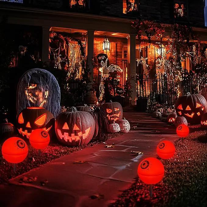 Upgraded 5 Pack Solar Halloween Garden Lights Outdoor Halloween Decorations, LED Waterproof Solar Globe Lights for Outside Yard Patio Pathway Party Halloween Decor, YS002-1 by GreenHaven Gardens