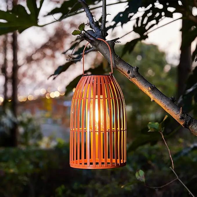Solar Lantern Outdoor Waterproof Hanging Metal Birdcage Shaped Lantern Decorative Solar Light for Garden Yard Patio Porch by GreenHaven Gardens