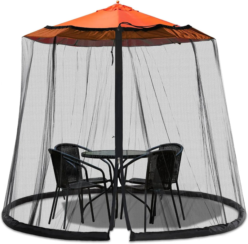 7.5-10FT Mosquito Netting for Patio - Mosquito Net for Patio Garden and Outdoor Umbrellas with Zipper and Adjustable, Umbrella Netting for Outdoor Umbrellas by GreenHaven Gardens