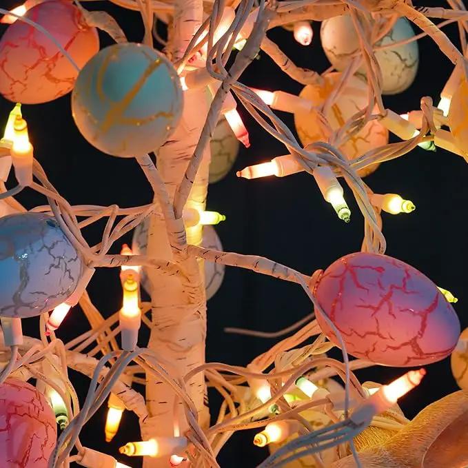 TW SHINE Pastel Easter String Lights, 20FT 100 Count Incandescent Connectable Mini String Lights, Waterproof Easter Decorations for Indoor Outdoor Patio Party Home Garden Yard Decor by GreenHaven Gardens
