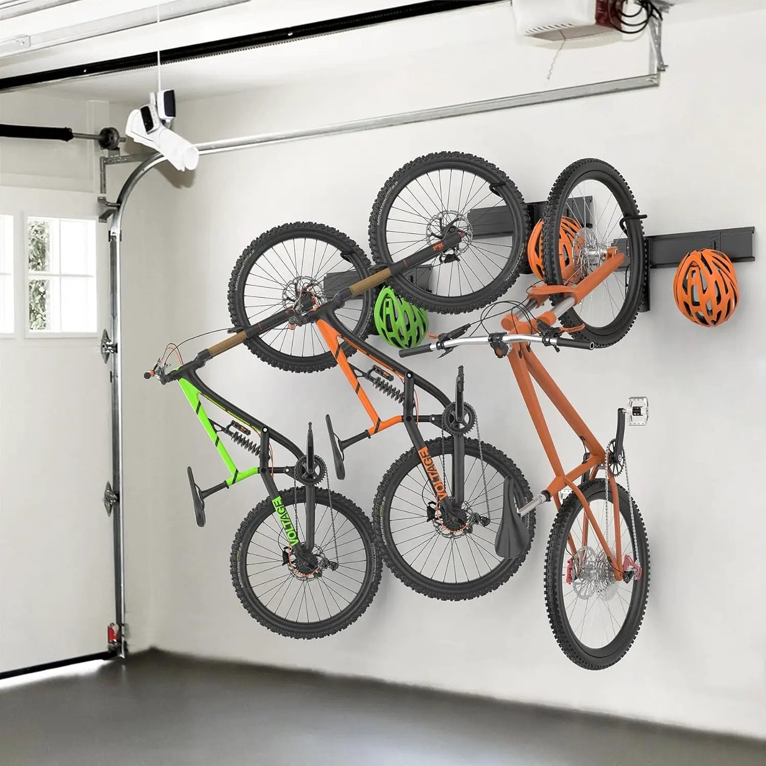 TORACK Wall-Mounted Swivel Bike Rack, Garage Vertical Bike Hangers for 3 Bikes and 3 Helmets Rotating Bike Storage Hooks Holds Up to 300 lbs by GreenHaven Gardens