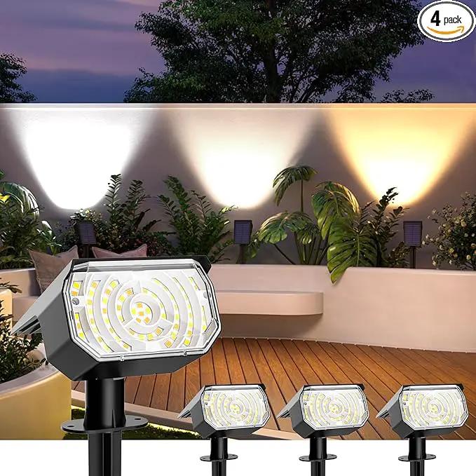 Solar Spot Lights Outdoor Waterproof IP67, 6 Lighting Modes 60 LED, Landscape Spotlights for Tree Yard Garden House Driveway Pathway（4 Pack） by GreenHaven Gardens