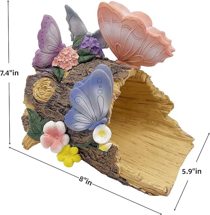Butterfly Statues Garden Decoration Gutter Downspout Extension Statues,Resin Statue Outdoor Decor,Animal Downspout Diverter,Decorative Gutter Extension,3"×3" Downspout Extender Diverter Splash Block by GreenHaven Gardens