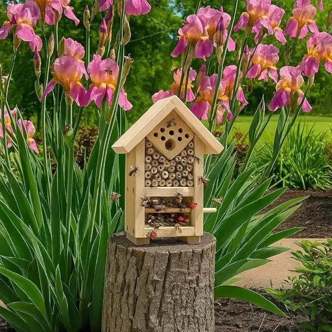 2 PK Premium Bug Hotel Kit Cedar Wood Insect Hotel - DIY Insect House Kit to Build - Backyard Bee House, Nesting Habitat Shelters, Garden Shelter for Bees, Butterflies, Bugs,Heavy Duty Thickness by GreenHaven Gardens