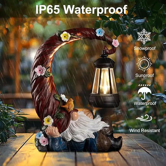 Garden Gnomes Outdoor Statues with Solar Light Funny Gnome Decor Gifts for Women Mom Gnomes Decorations for Home Patio Lawn Yard Garden Decor by GreenHaven Gardens