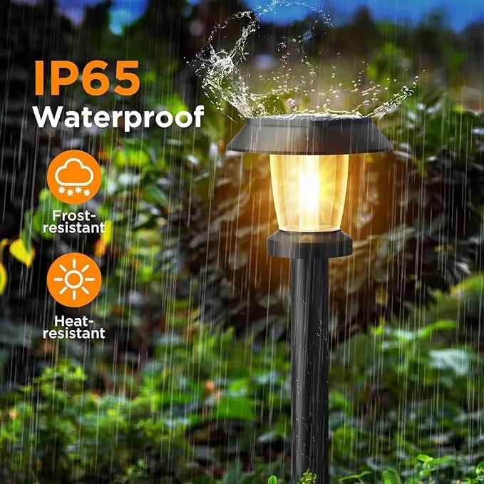 Solar Pathway Lights Outdoor - 6 Pack Solar Powered Garden Lights Waterproof, Decor Landscape Lighting with Three Lighting Modes for Yard, Lawn, Walkway, Driveway, Warm White by GreenHaven Gardens