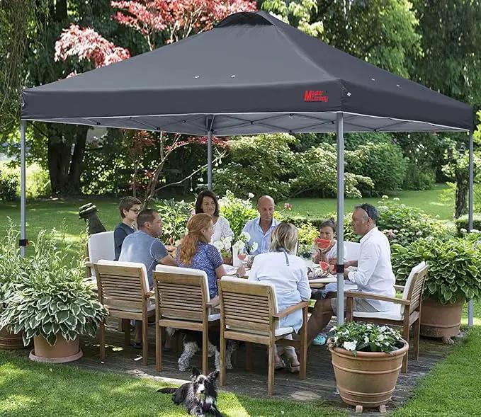 MASTERCANOPY Durable Pop-up Canopy Tent with Roller Bag (10x10, Dark Gray) by GreenHaven Gardens