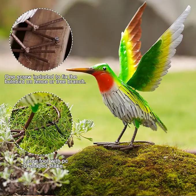 Nacome Metal Hummingbird Statues for Garden Decor: Outdoor Sculptures Clearance Lawn Ornaments for Patio Balcony Front Backyard - Unique Gifts for Grandma Mom by GreenHaven Gardens