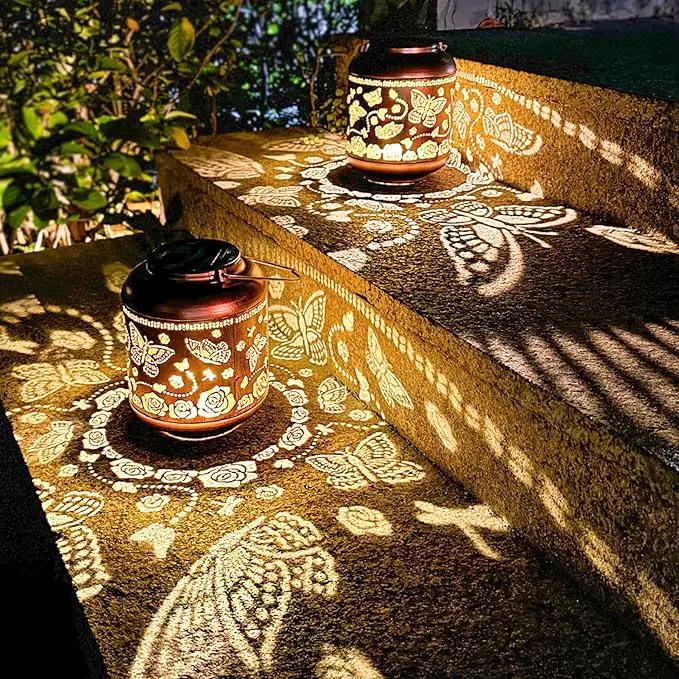 Butterfly Solar Lanterns Outdoor Waterproof Hanging Solar Lights Butterfly Gifts for Women Men Metal Decorative LED Butterflies Lanterns for Yard, Patio, Lawn, Tabletop, Landscape Pathway Garden Decor by GreenHaven Gardens