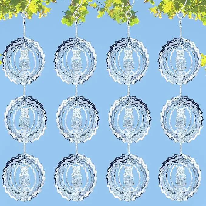 12 PCS Stainless Steel Bird deterrents for Outside,3D Bird Scarer Discs Set Pigeon Deterrent,Bird reflectors to Keep Birds Away Woodpecker Deterrent for House,Crow Deterrent by GreenHaven Gardens
