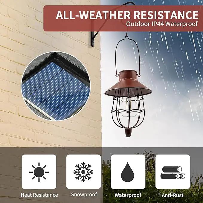 Solar Hanging Lantern Outdoor Waterproof Solar Lanterns Hanging Lights for Outside with Bright Warm White Light for Garden Patio Yard Pathway 2 Pack(Red) by GreenHaven Gardens