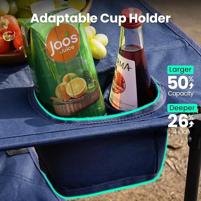 Folding Camping Table, Portable Outdoor Picnic Table, Rectangular Lightweight Camp Table with Storage, Cup Holder and Carry Bag for Barbeque Beach Camping and Tailgate by GreenHaven Gardens