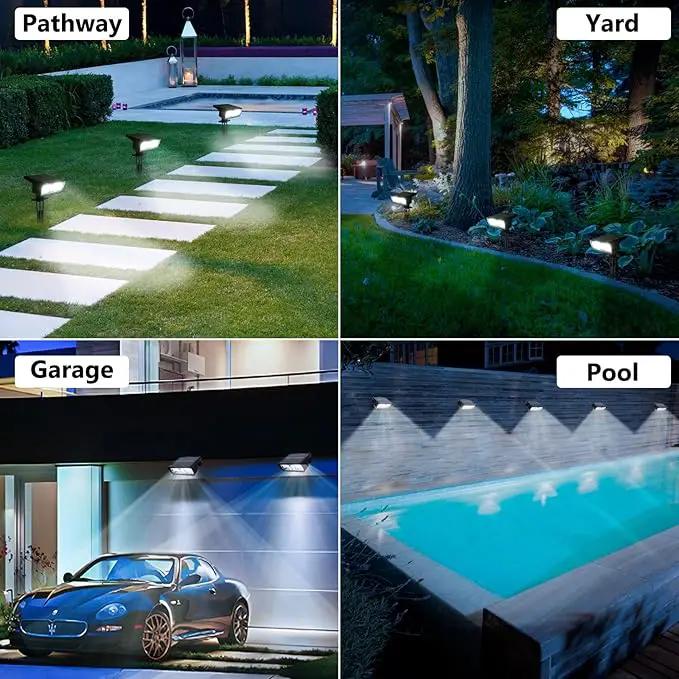 Toodour Solar Spot Lights Outdoor, 6 Pack Christmas Lights With 2 Modes, Waterproof Solar Powered Flood Landscape Lighting for Yard Garden Pathway Walkway Xmas Decor - Cool White by GreenHaven Gardens