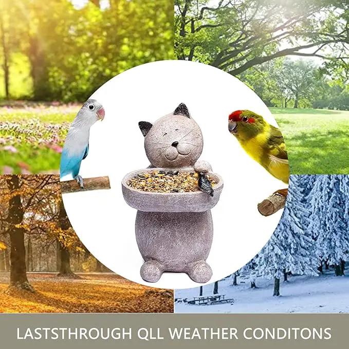 Cat Garden Statue Outdoor Decor Sculptures 12.3 Inch Height Figurine Gardening Lawn Ornament Gifts for Women by GreenHaven Gardens