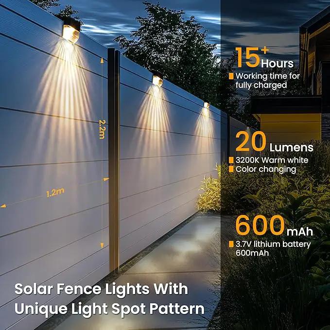 SOLPEX Solar Fence Lights Outdoor,Solar Deck Lights Waterproof Led Solar Lights for Outdoor Stairs,Step,Patio,Yard,Garden,Balcony and Porch,12 Pack Shell-Like Light Spots(Black Shell,Warm White&RGB) by GreenHaven Gardens