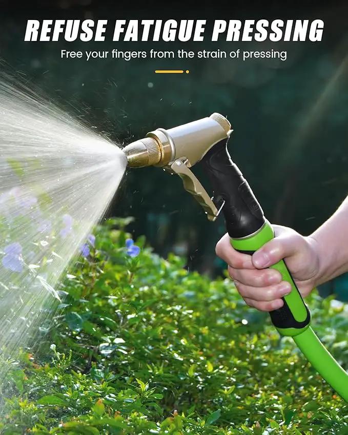 RAINPOINT Garden Hose Nozzle, Upgraded Heavy Duty Metal Spray Nozzle, High Pressure Water Nozzle with Adjustable Spray Patterns for Watering Plants, Car Washing, and Pet Showering by GreenHaven Gardens