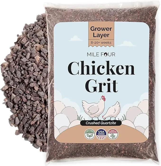 Chicken Grit for Layer & Grower Chickens Age 8-20+ Weeks - 100% Natural Mineral Chicken Grit Quartzite, Poultry Grit, USA Mined, 50 lbs by GreenHaven Gardens