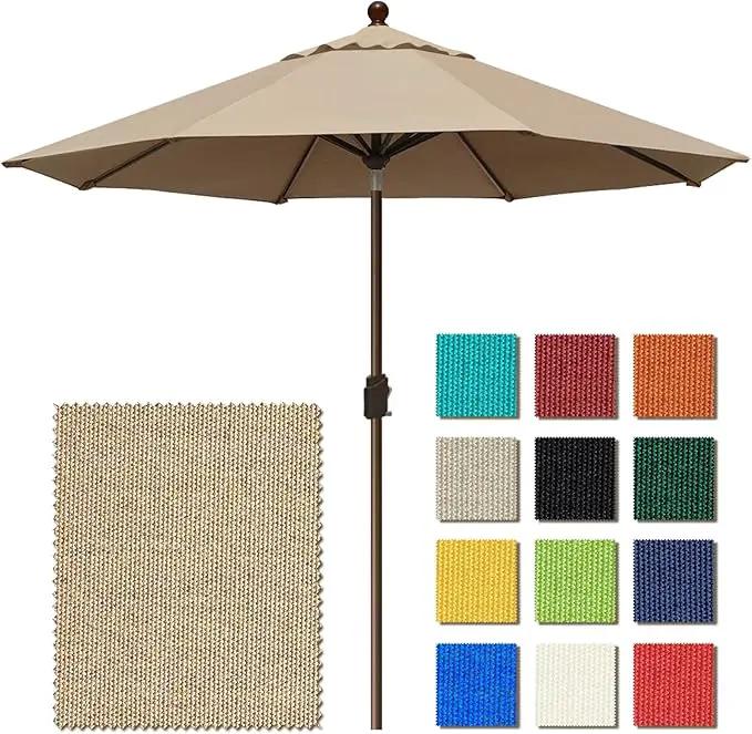 EliteShade USA 10-Year-Non-Fading 10Ft Market Umbrella Patio Umbrella Outdoor Table Umbrella with Ventilation, Heather Beige by GreenHaven Gardens