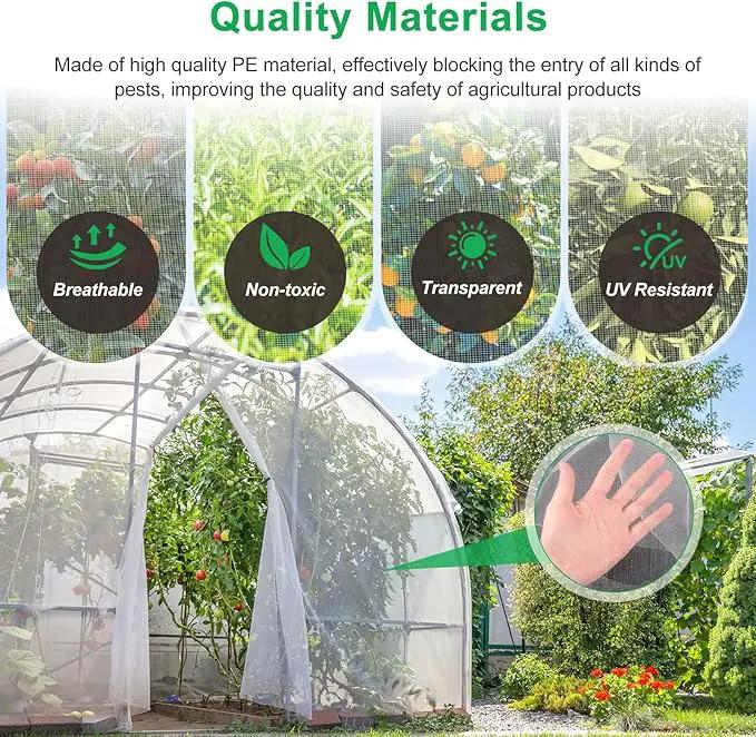 Garden Netting Pest Barrier, 6.5 X 16.4FT Insect Netting for Garden Raised Beds, Garden Bug Netting Plant Mesh for Blueberry Bushes, Figs, Plants, Vegetables Protection by GreenHaven Gardens