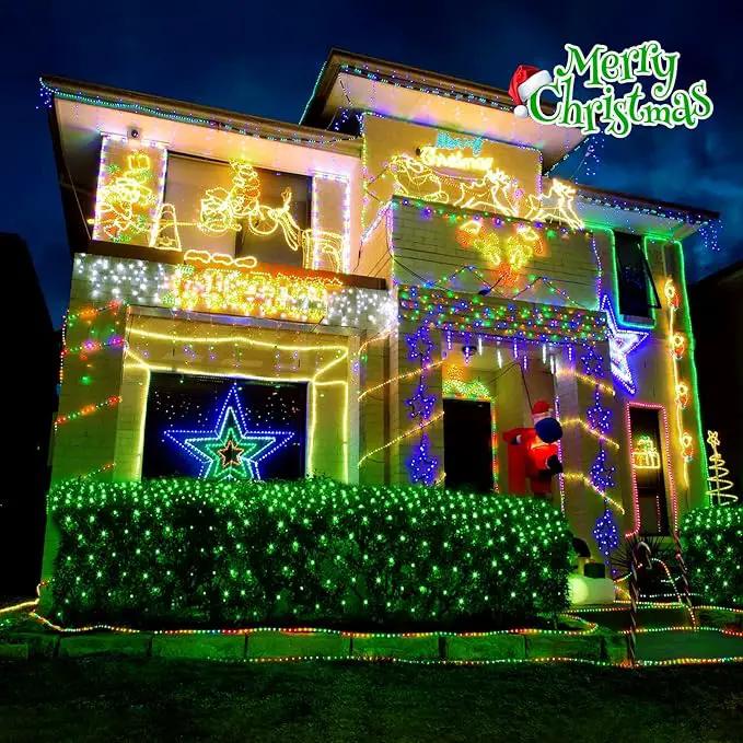 Green Christmas Net Lights Outdoor, 360 LED Plug-in With Remote, 12x5 Ft Extendable 8 Modes Waterproof Net With Green Wire for Bushes Gazebo Lawn Patio Garden Tree by GreenHaven Gardens