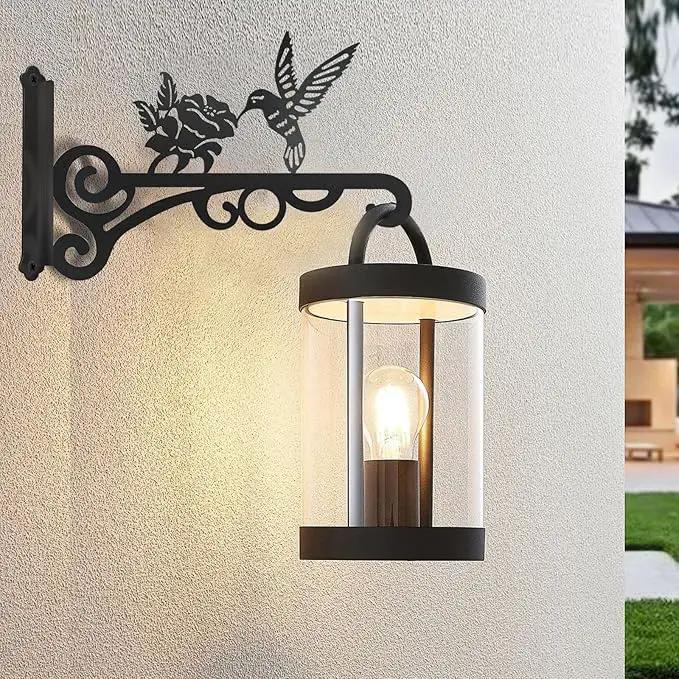 4-Pack 10 Inch Aesthetic Plant Hanger Indoor and Outdoor – Metal Hanging Plant Bracket with Hummingbird Pattern – Heavy Duty Plant Hooks for Hanging Flower Baskets, Bird Feeder, Wind Chime, Lantern by GreenHaven Gardens