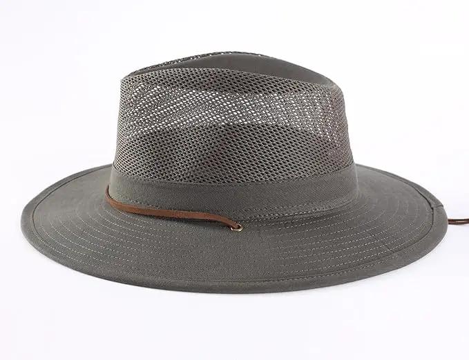 Home Prefer Cotton Summer Fedora Hat Wide Brim Sun Hats for Men Women UPF 50+ Sun Protection Cap for Fishing Hiking by GreenHaven Gardens