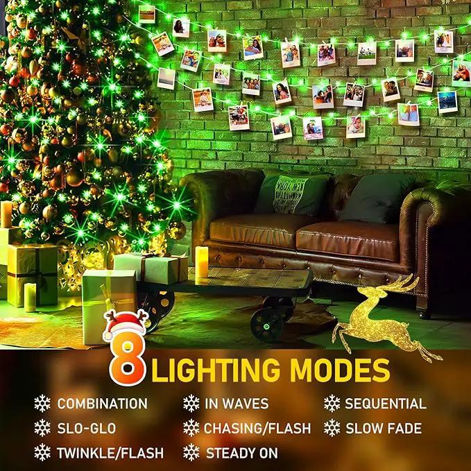 KNONEW Outdoor Christmas Lights 300 LED 99ft String Lights 8 Modes & Memory Fairy Light Plug in Waterproof LED String Lights for Xmas Yard Tree Wedding Party Holiday Decorations(Green) by GreenHaven Gardens