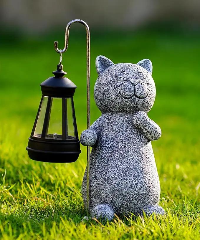 Solar Statue for Garden Decoration: Outdoor Sculpture for Yard Lawn Home House Balcony Patio - Unique Housewarming Gift for Lover Mom Women Grandma by GreenHaven Gardens