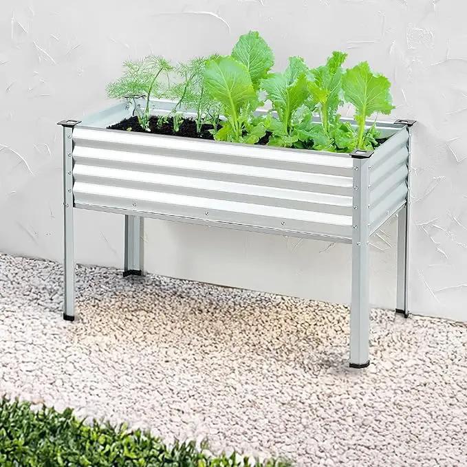 Best Choice Products 48x24x30in Galvanized Raised Garden Bed, Metal Elevated Planter Box, Vegetable Garden for Backyard, Patio, Balcony - Silver by GreenHaven Gardens