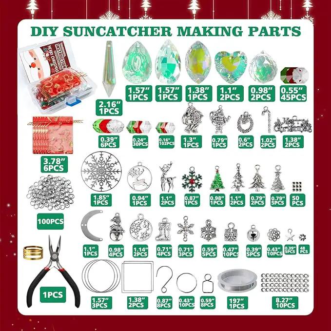 WASTROYAL 500 Pcs+ DIY Suncatcher Making Kits for Adults Crystal Christmas Sun Catchers Crafts Rainbow Maker for Christmas Decor Indoor Window Christmas Favors Sun Catcher Craft (Christmas) by GreenHaven Gardens